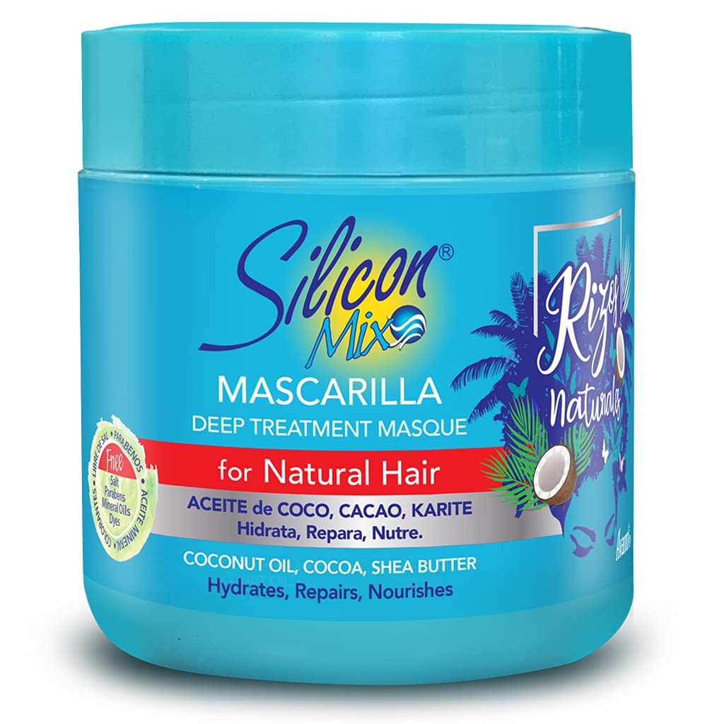 Silicon Mix Hair Conditioning Mask for Natural Wavy and Curly Hair 500 ml - Intensive Moisturising Treatment with Coconut Oil, Cocoa and Shea Butter