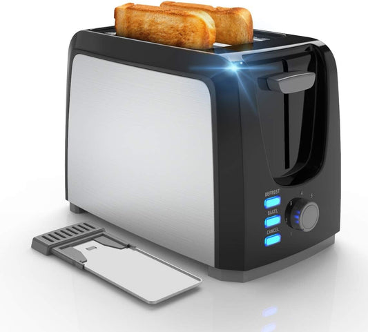 Toaster 2 Slice Best Rated Prime Toasters Black Two Slice Toaster with 2 Wide Slots 7 Shade Settings and Removable Crumb Tray the Best 2 Slice Wide Toaster for Bagel Bread Waffle