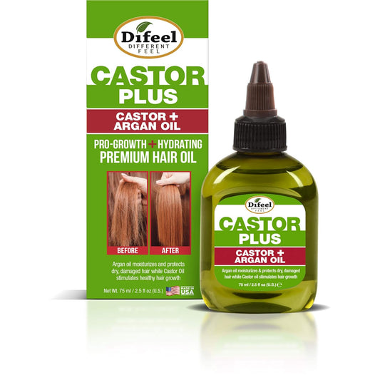 3 unit -CASTOR PLUS-CASTOR+ARGAN OIL 2.5OZ(75ml)