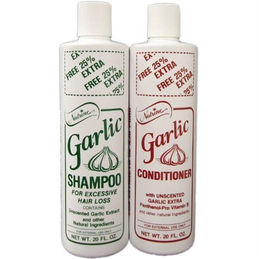 Garlic Shampoo + Conditioner 20oz Combo Unscented