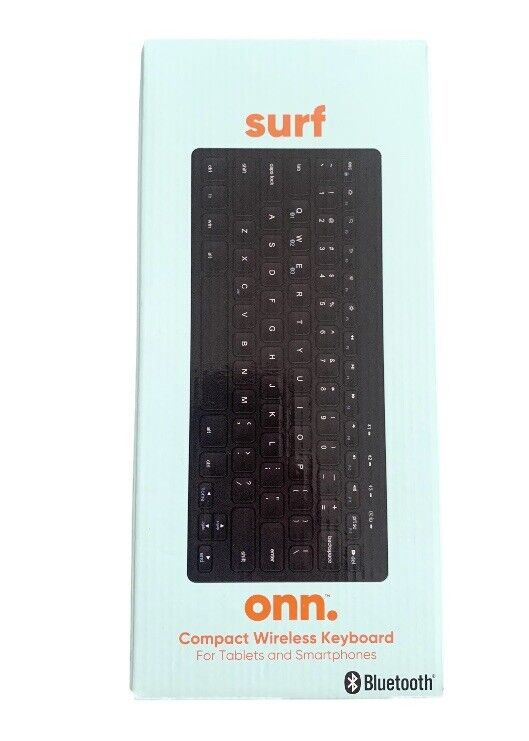 Onn. Compact Wireless Keyboard for Tablets and Smartphones New