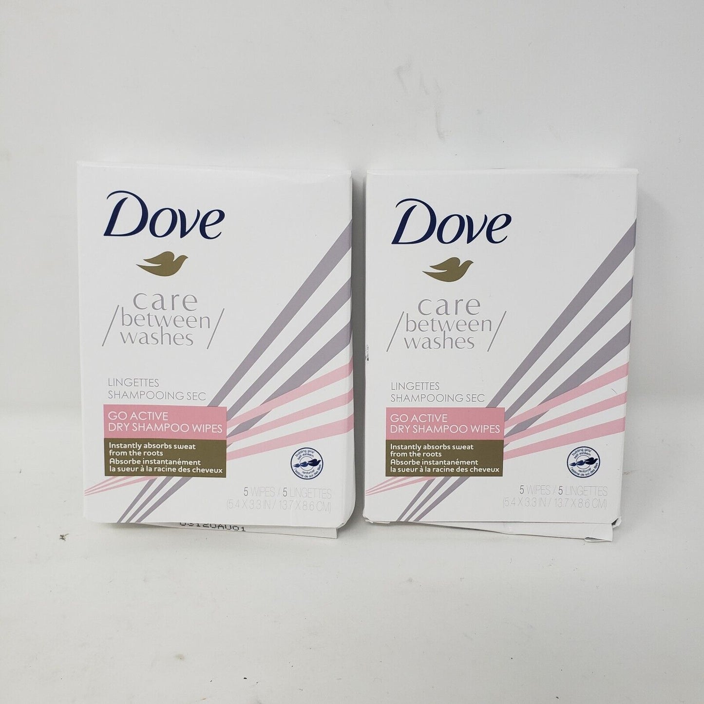 p12/ box  Dove Care Between Washes Dry Shampoo Sheets Go Active 5 Sheets